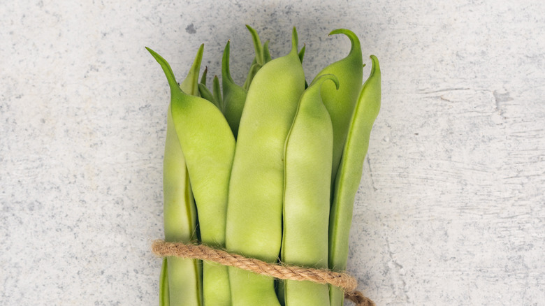 String green beans in a bundle