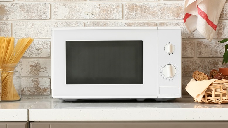 Close up of microwave 