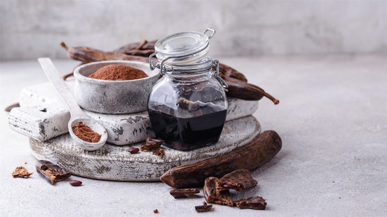 Carob pods powder and syrup