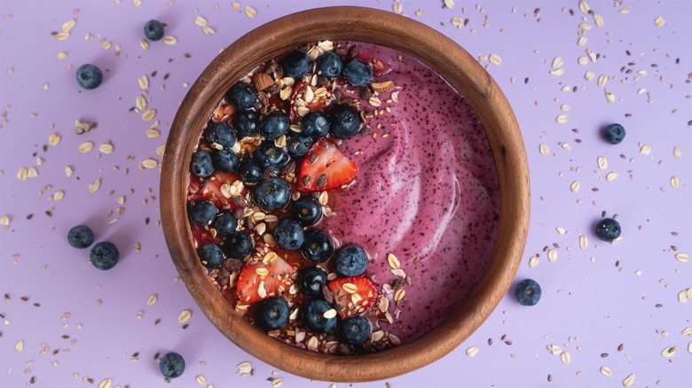 Açaí bowl with fruit toppings