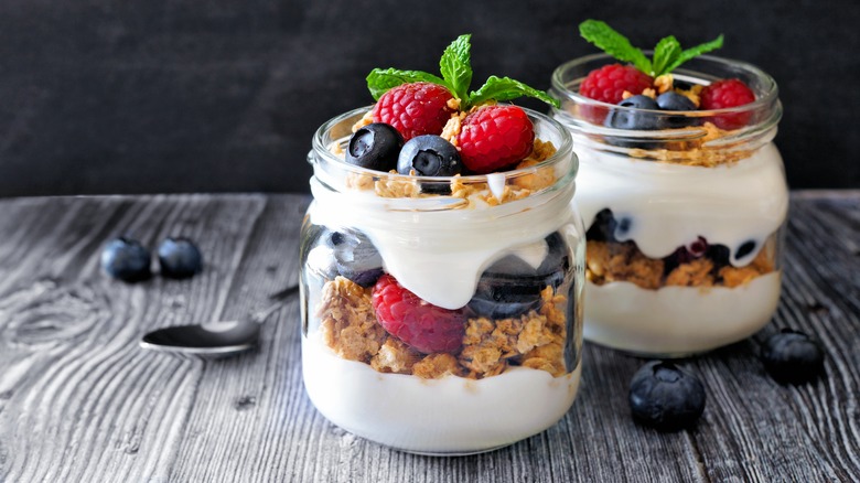 granola in mason jar