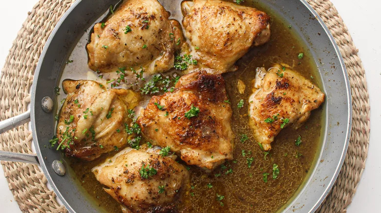 Pan-Fried Chicken Thighs