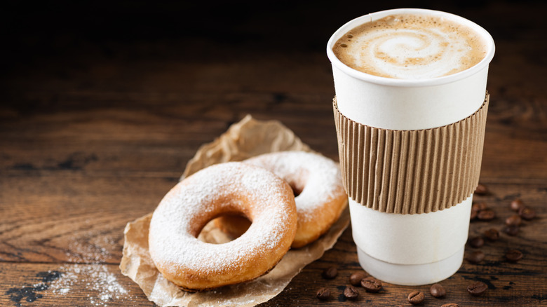 donuts with coffee cup