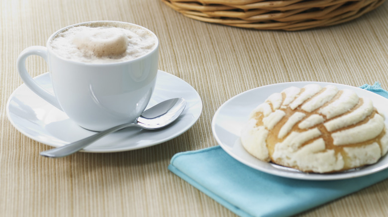 pan dulce with coffee mug