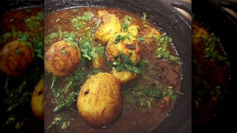 Bengali egg curry with potatoes