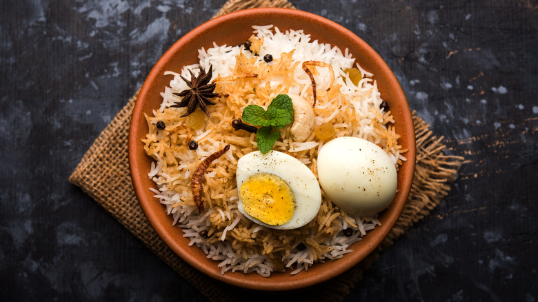 egg biryani with spices