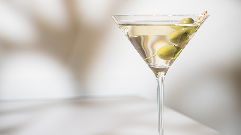 martini on grey background