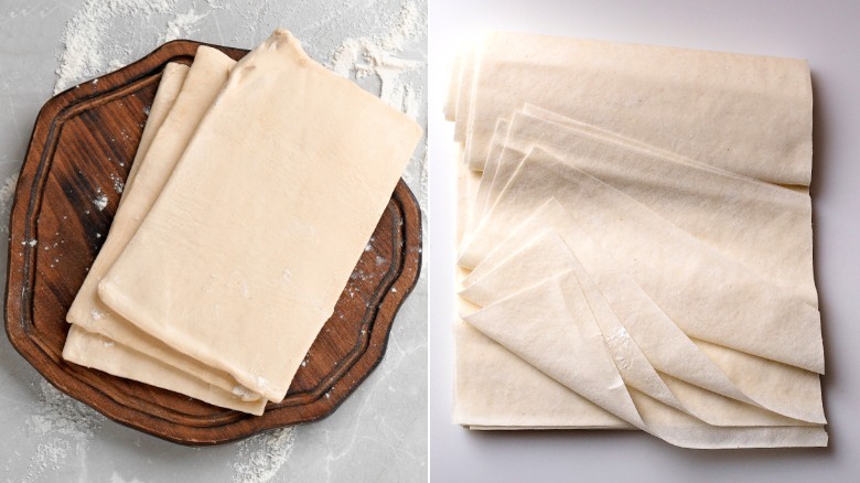 Puff pastry and phyllo dough