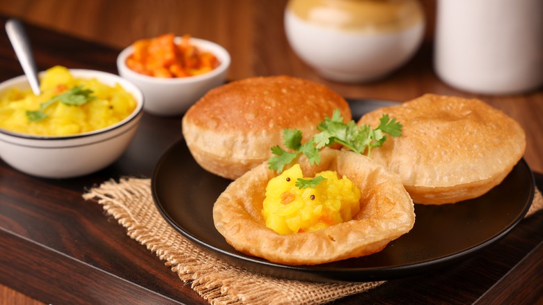 Potato curry on puri