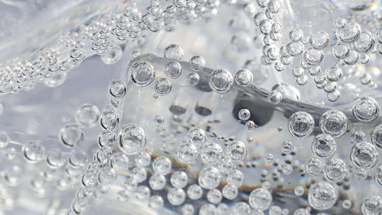 Close up of sparkling water