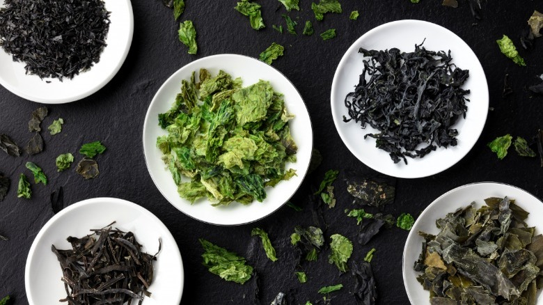 plates of dried seaweed