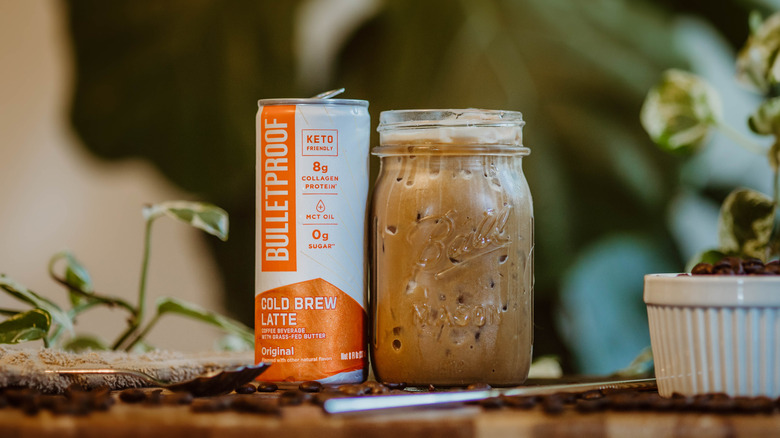 Canned bulletproof cold brew latte