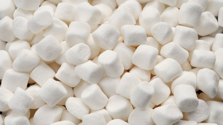 Mini marshmallows as background