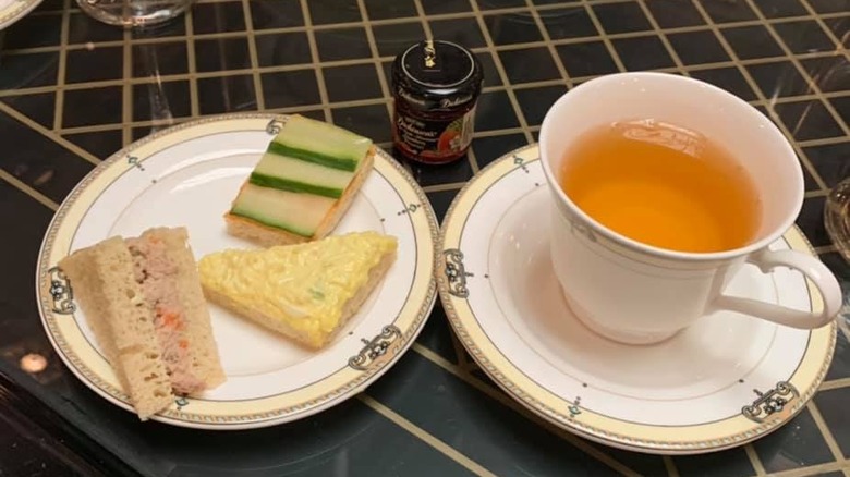 Tea, finger sandwiches, and pastries