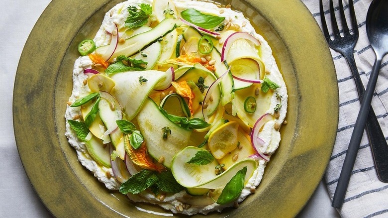 shaved squash salad