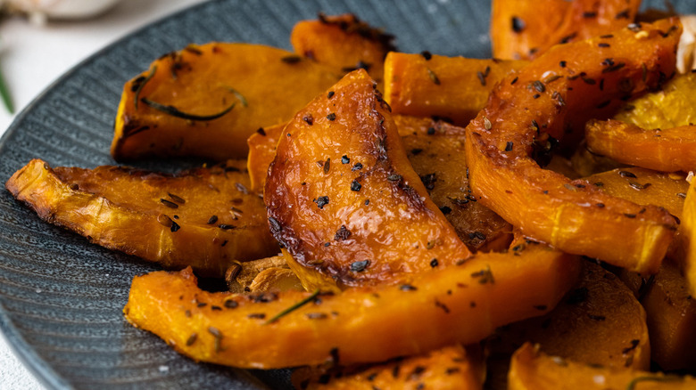 close up of roasted squash