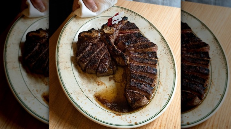 porterhouse steak on plate