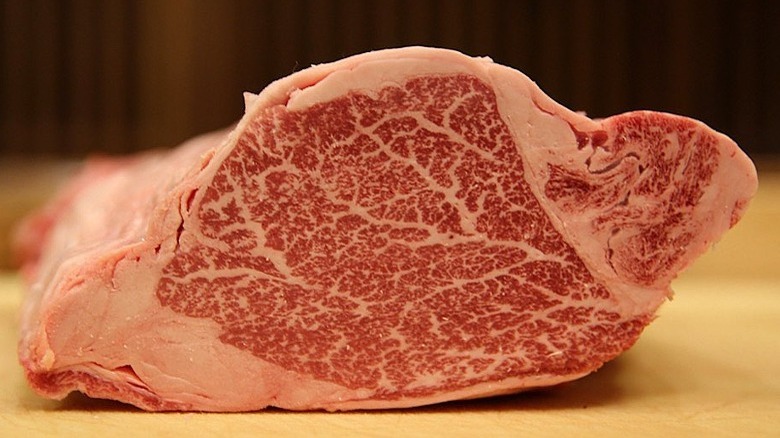 marbled raw meat