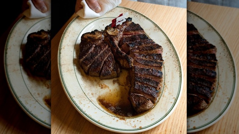 porterhouse steak on plate
