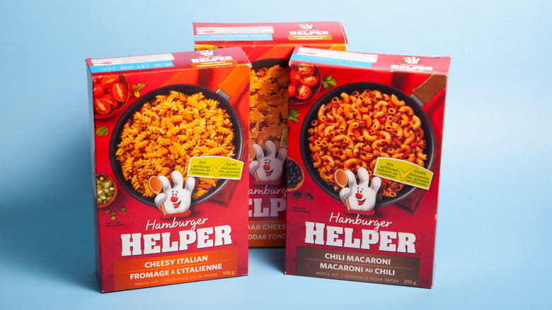 Hamburger helper boxes