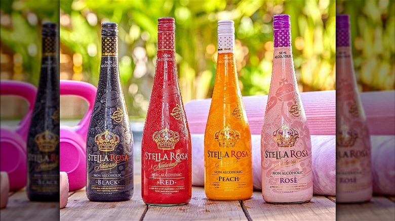 Four bottles of stella rosa non-alcoholic wines