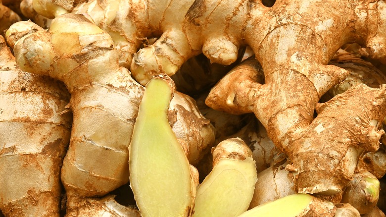 pile of ginger roots