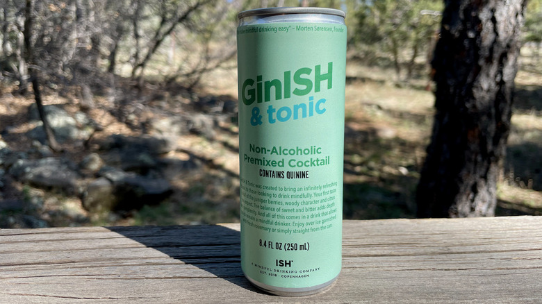 Green can of GinIsh and Tonic