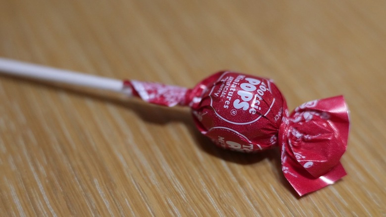 Close up of Cherry Tootsie Pop