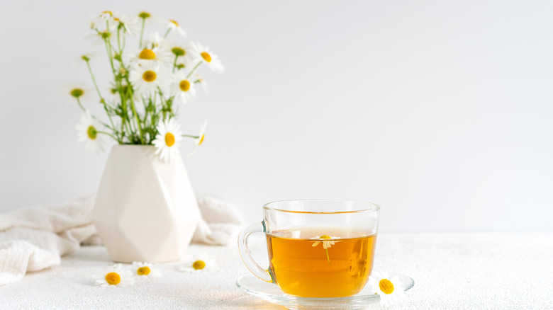 chamomile flowers and tea