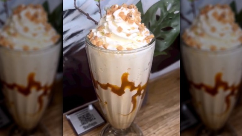 Salted caramel milkshake