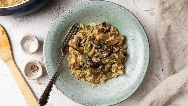 mushroom and roasted garlic risotto