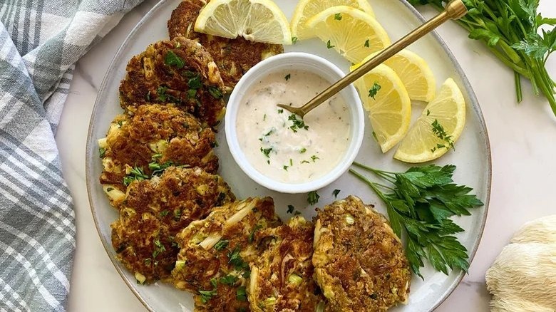 lion's mane mushroom crab cakes