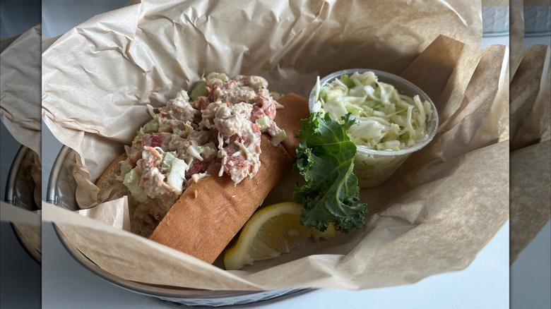 lobster roll and slaw 