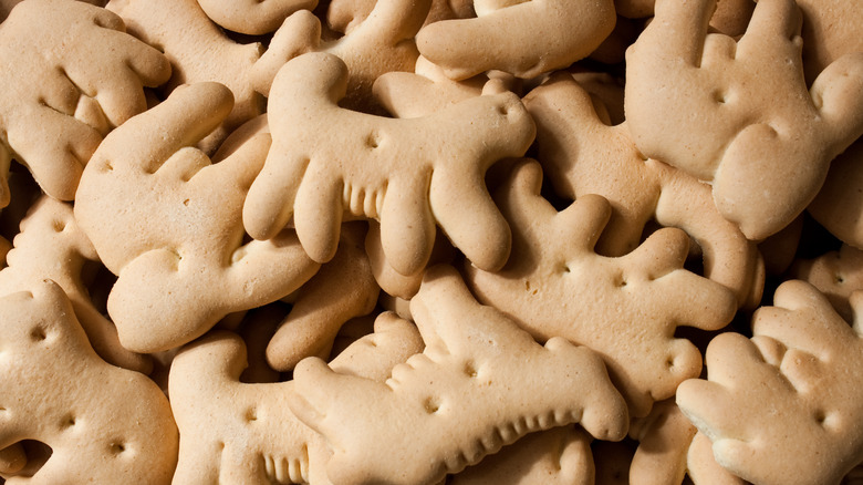 Animal crackers as background