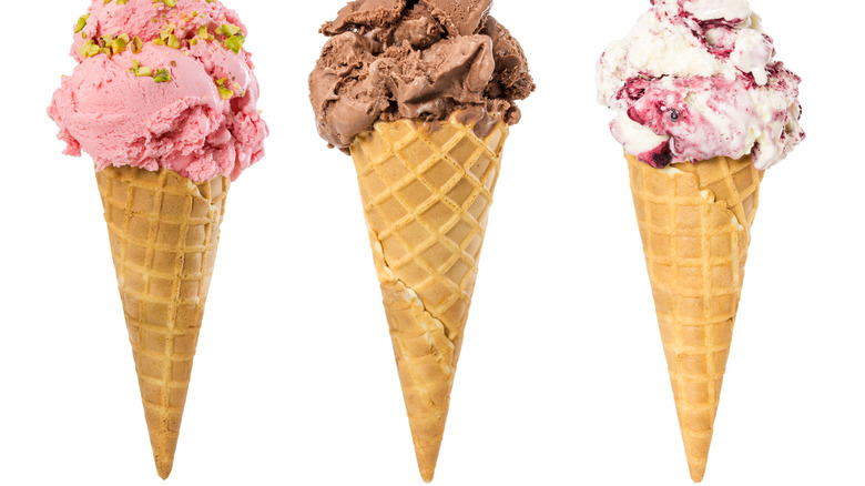 Ice cream with cones