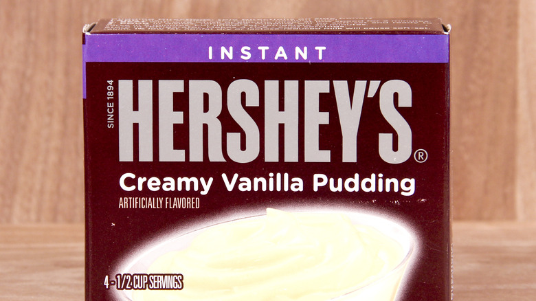 Hershey's instant pudding mix box