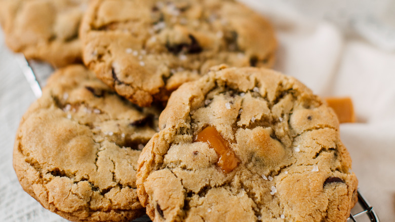 Salted caramel chocolate chip cookies