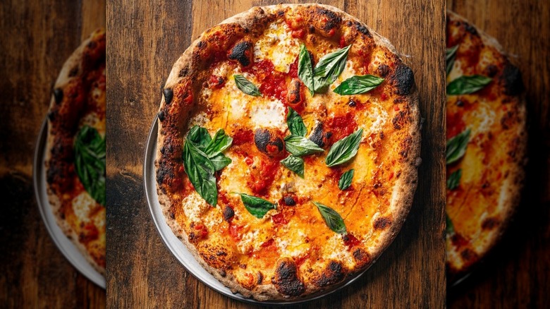 a margherita pizza