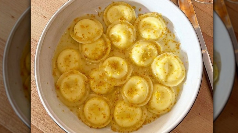 occhi in bowl with bottarga