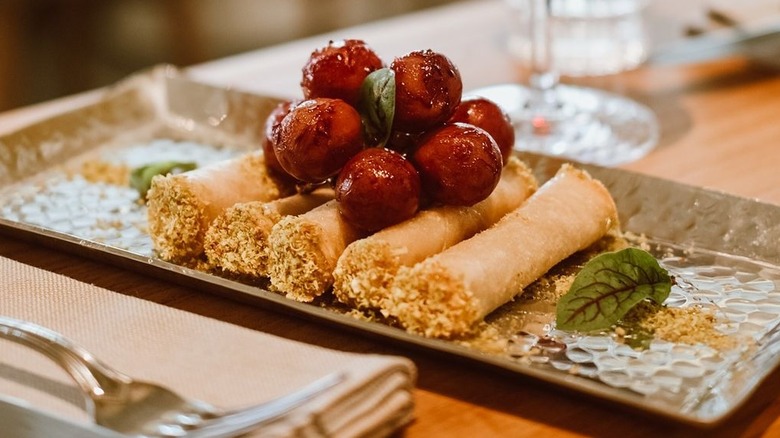 A platter of Lebanese Rakakat