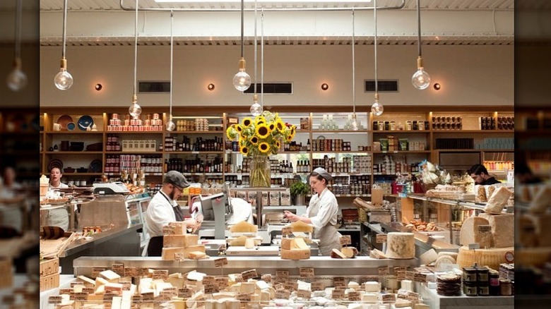 Cheese counter at Farmshop