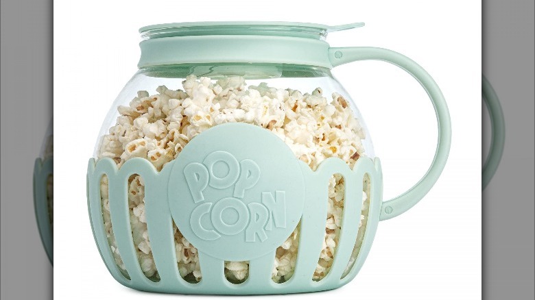 Popcorn popper glass container