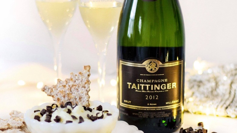 Taittinger Champagne and glasses