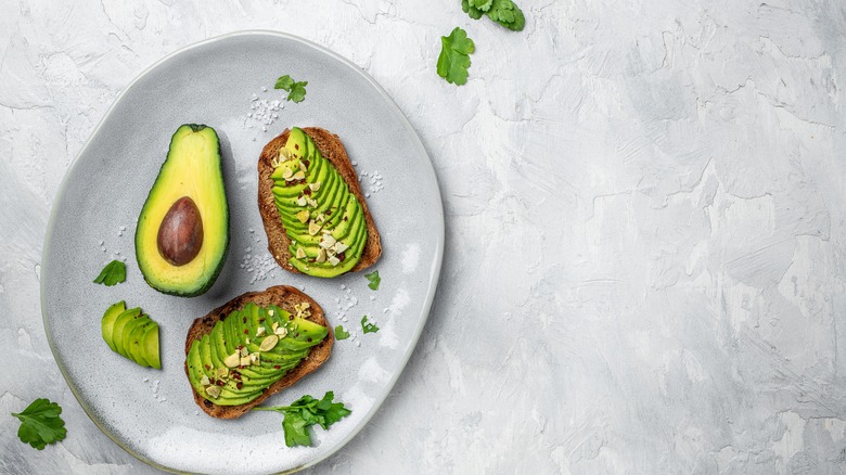 Avocado toast on table