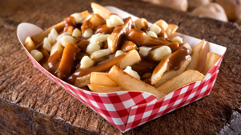 Quebec poutine fries with gravy