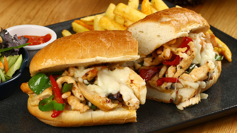 Chicken cheesesteak sandwich