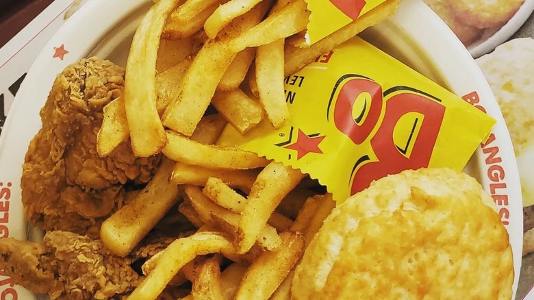 Bojangles fried chicken and fries