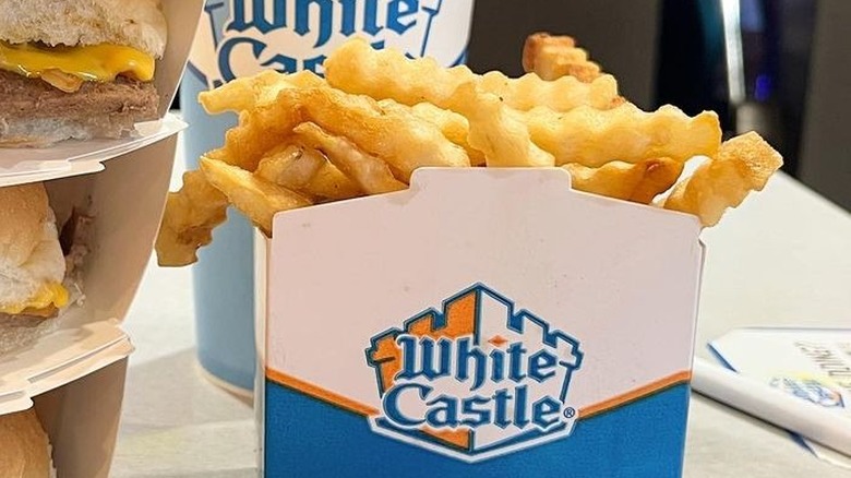 Carton of White Castle fries