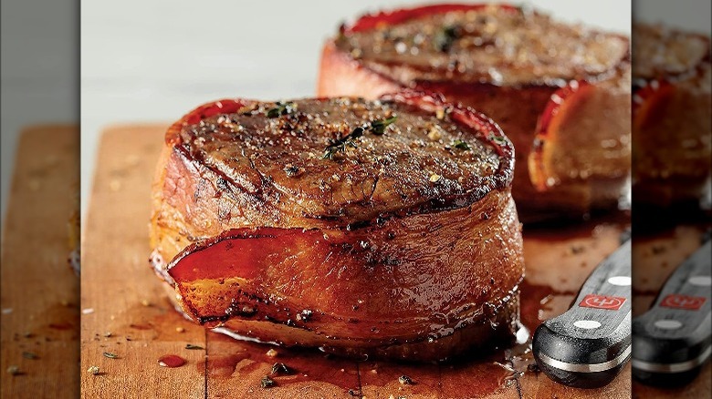 bacon wrapped steaks