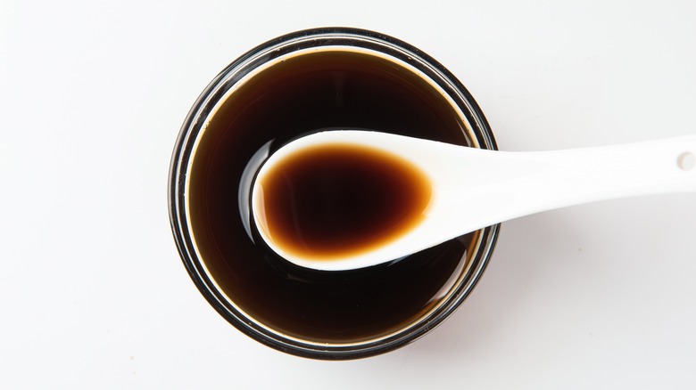 Vinegar in spoon